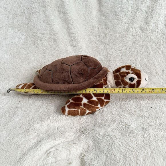 The Petting Zoo Brown Sea Turtle Plush Soft Toy Stuffed Animal - Picture 6 of 6